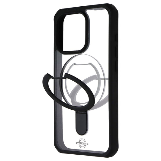 ITSKINS Hybrid_R // Stand Case for Apple iPhone 15 Pro - Black