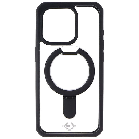 ITSKINS Hybrid_R // Stand Case for Apple iPhone 15 Pro - Black