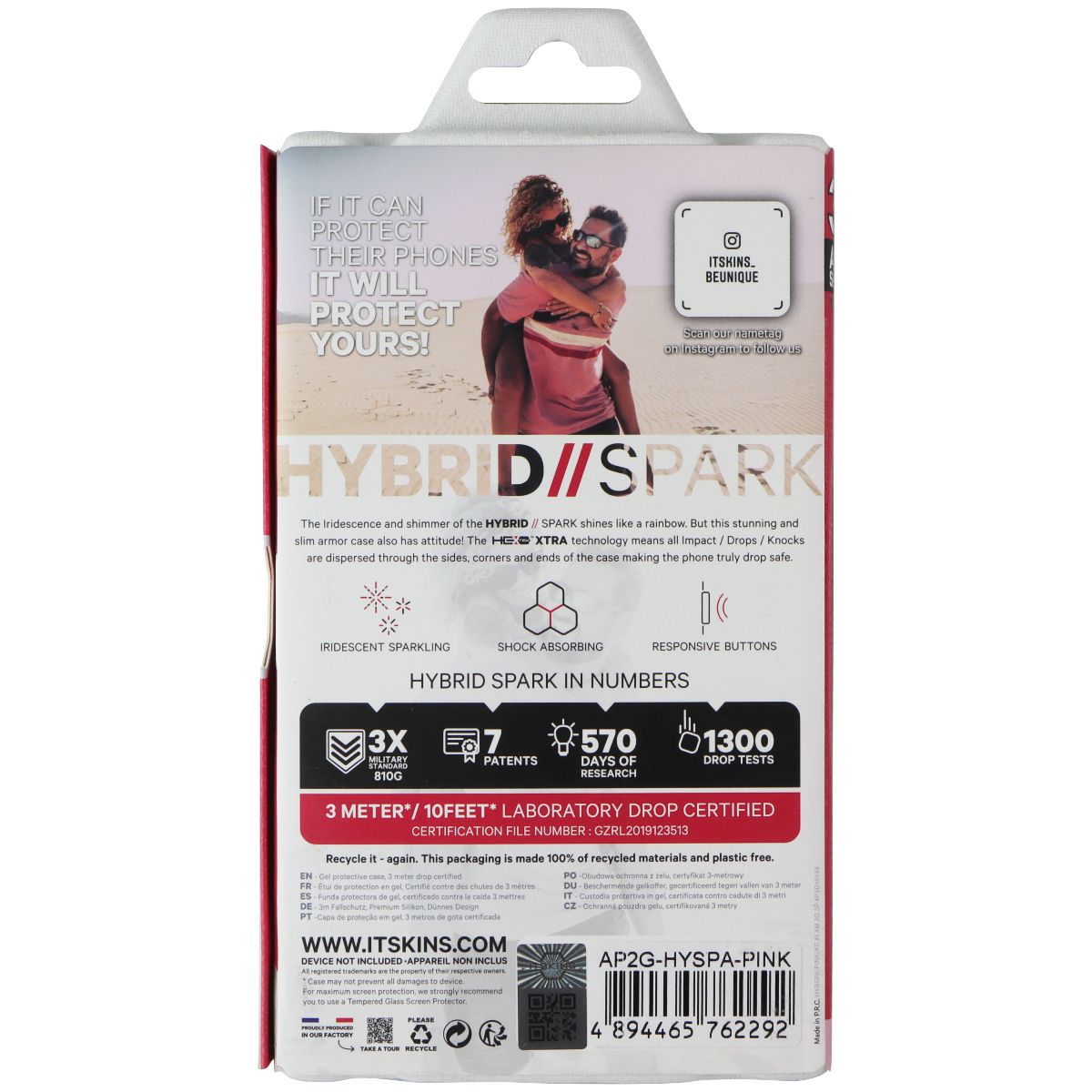 ITSKINS Hybrid // Spark Series Case for Apple iPhone 12 Mini - Sparkle Pink Cell Phone - Cases, Covers & Skins ITSKINS - Simple Cell Bulk Wholesale Pricing - USA Seller