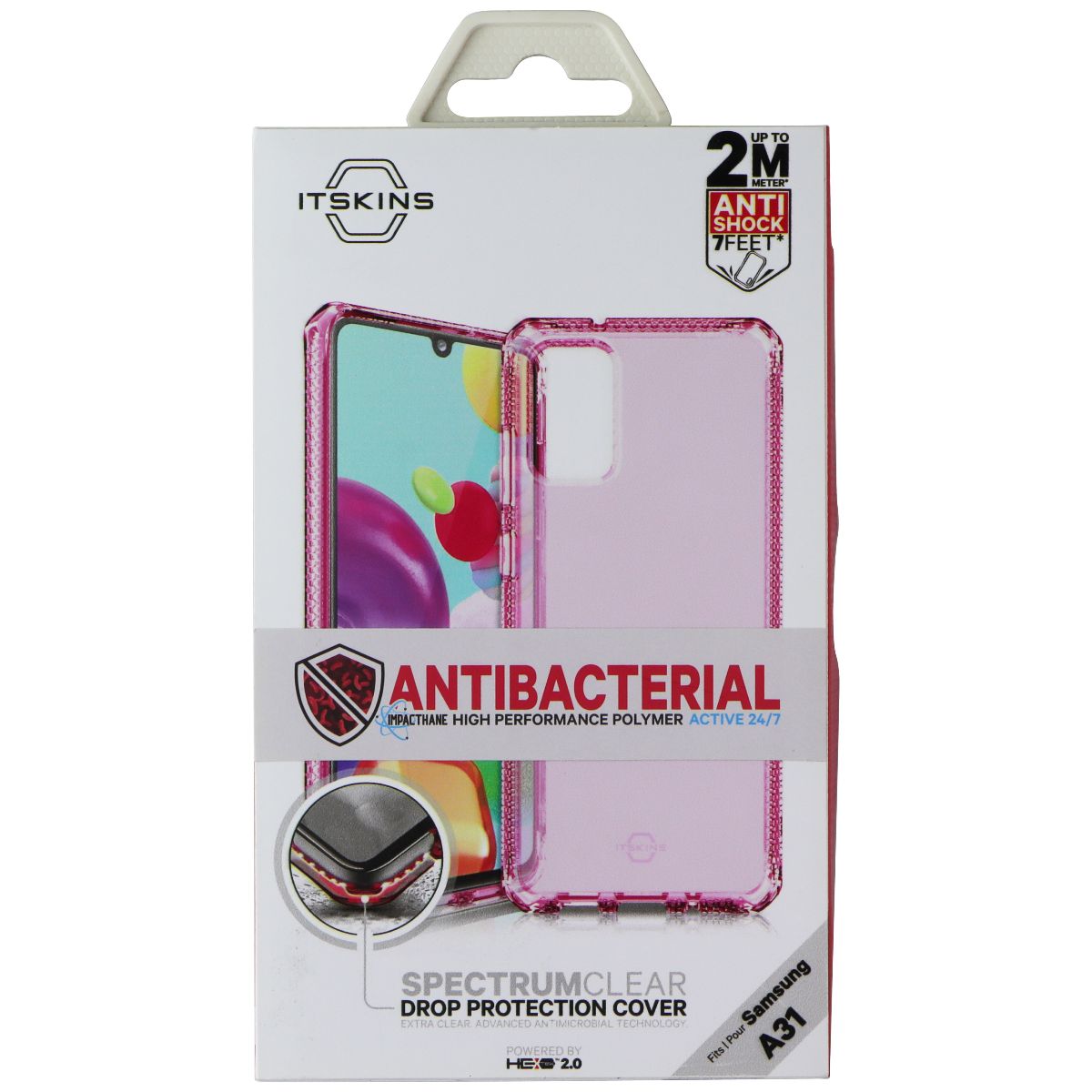 ITSKINS Spectrum // Clear Case for Samsung Galaxy A31 - Light Pink (Transparent)