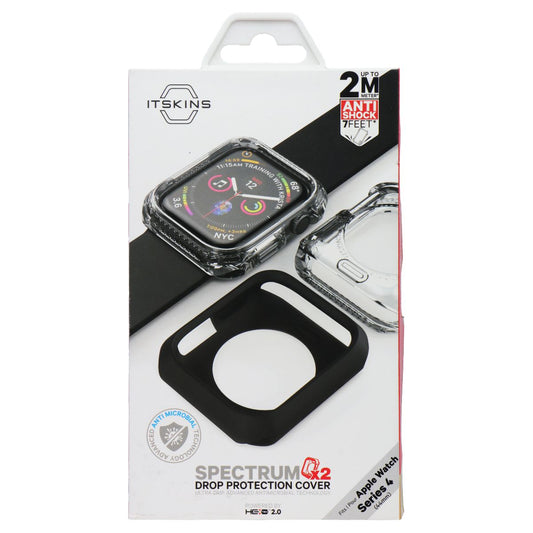 ITSKINS Spectrum Case (44mm) for Apple Watch Series 4 - Black & Clear (2 Pack)