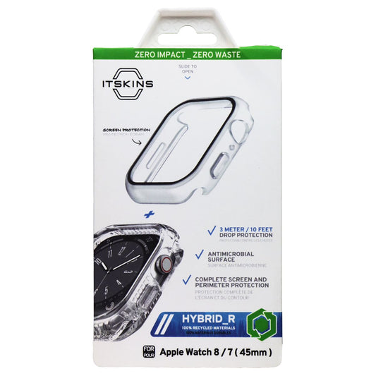 ITSKINS Hybrid_R Case (360 Protection) for Apple Watch 8/7 (45mm) - Clear Smart Watch Accessories - Smart Watch Cases ITSKINS - Simple Cell Bulk Wholesale Pricing - USA Seller