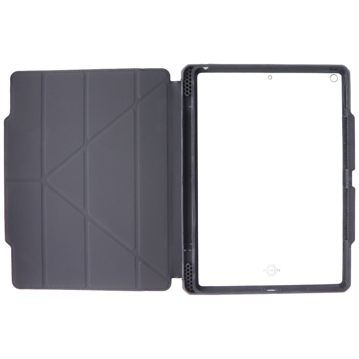 ITSKINS Hybrid_R // Solid Folio for Apple iPad 10.2-in (9/8/7 Gen) - Black/Clear