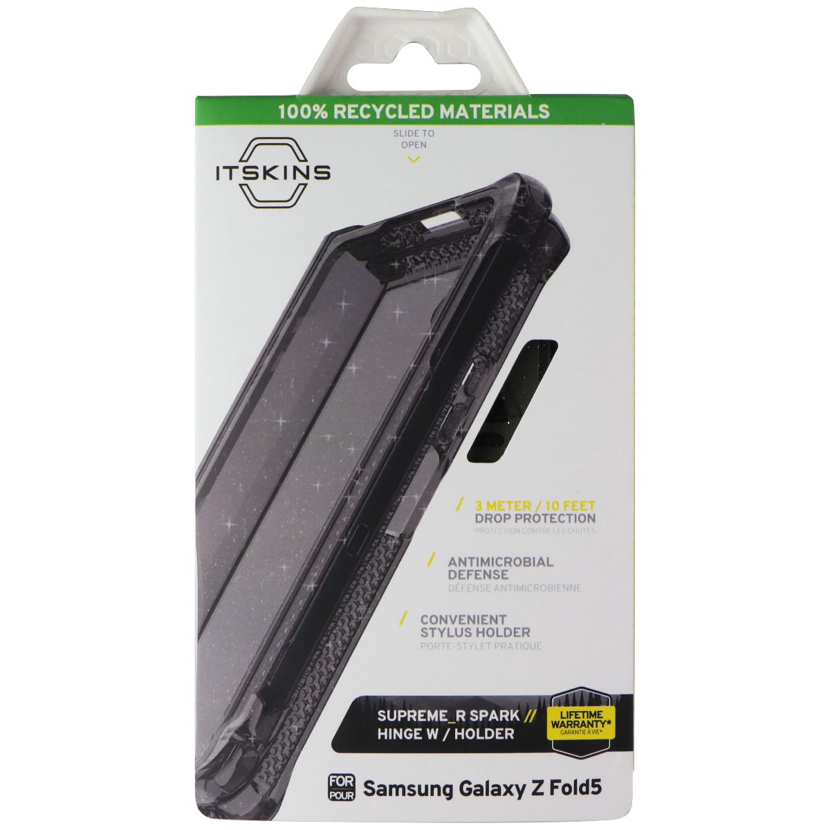 ITSKINS Supreme_R Spark Case w/Pen Holder for Samsung Galaxy Z Fold5 - Smoke Cell Phone - Cases, Covers & Skins ITSKINS - Simple Cell Bulk Wholesale Pricing - USA Seller