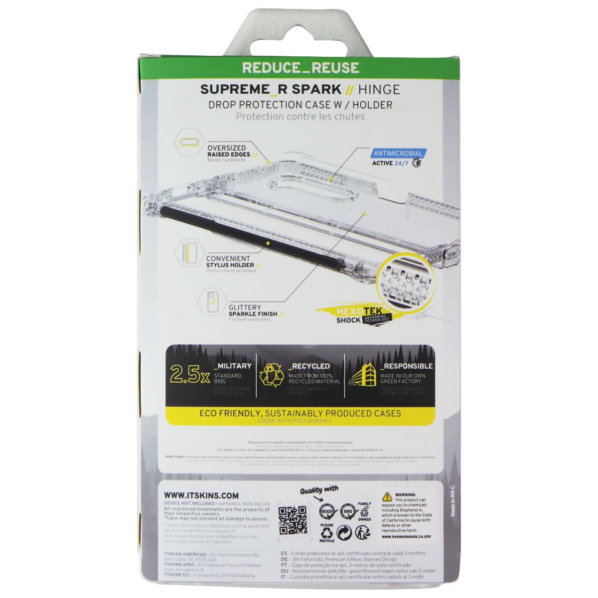 ITSKINS Supreme_R Spark Case w/Pen Holder for Samsung Galaxy Z Fold5 - Smoke Cell Phone - Cases, Covers & Skins ITSKINS - Simple Cell Bulk Wholesale Pricing - USA Seller