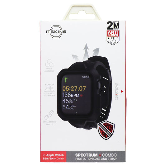 ITSKINS Spectrum // Combo Case for Apple Watch Series SE/6/5/4 (40mm) - Black Smart Watch Accessories - Smart Watch Cases ITSKINS - Simple Cell Bulk Wholesale Pricing - USA Seller