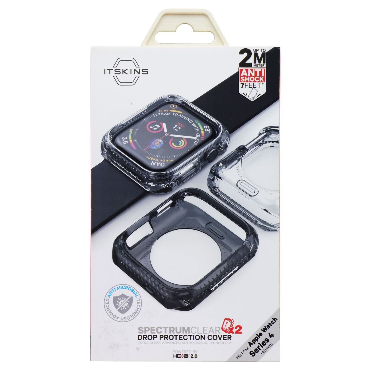 ITSKINS Spectrum Case for Apple Watch Series 4 (40mm) - Smoke & Clear (2 Pack)