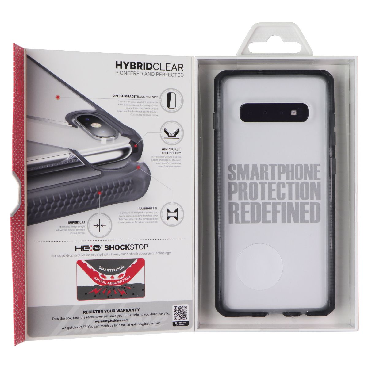 ITSKINS Hybrid // Clear Case for Samsung Galaxy S10+ (Plus) - Black/Transparent Cell Phone - Cases, Covers & Skins ITSKINS - Simple Cell Bulk Wholesale Pricing - USA Seller