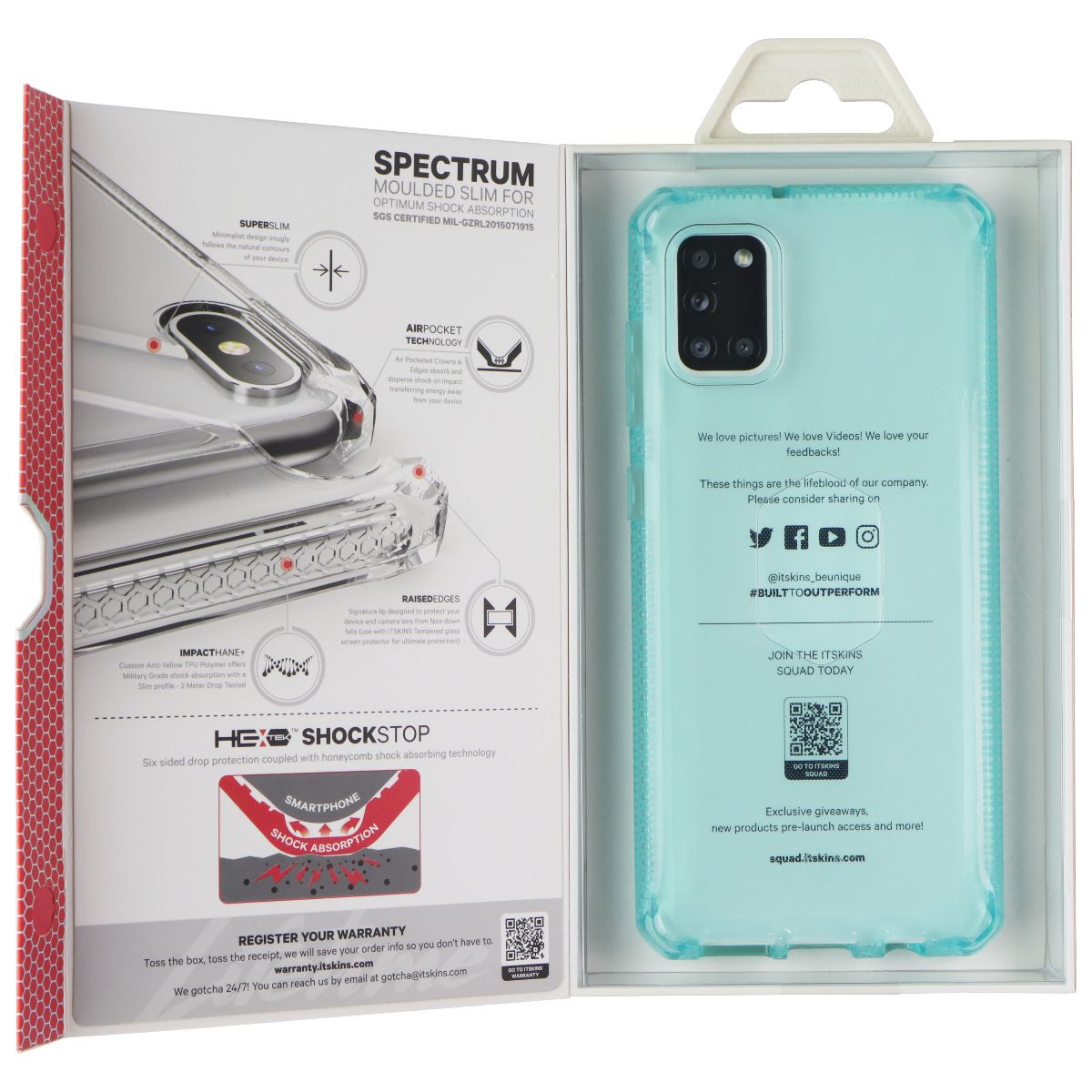 ITSKINS Spectrum // Clear Case for Samsung Galaxy A31 - Light Blue (Transparent) Cell Phone - Cases, Covers & Skins ITSKINS - Simple Cell Bulk Wholesale Pricing - USA Seller