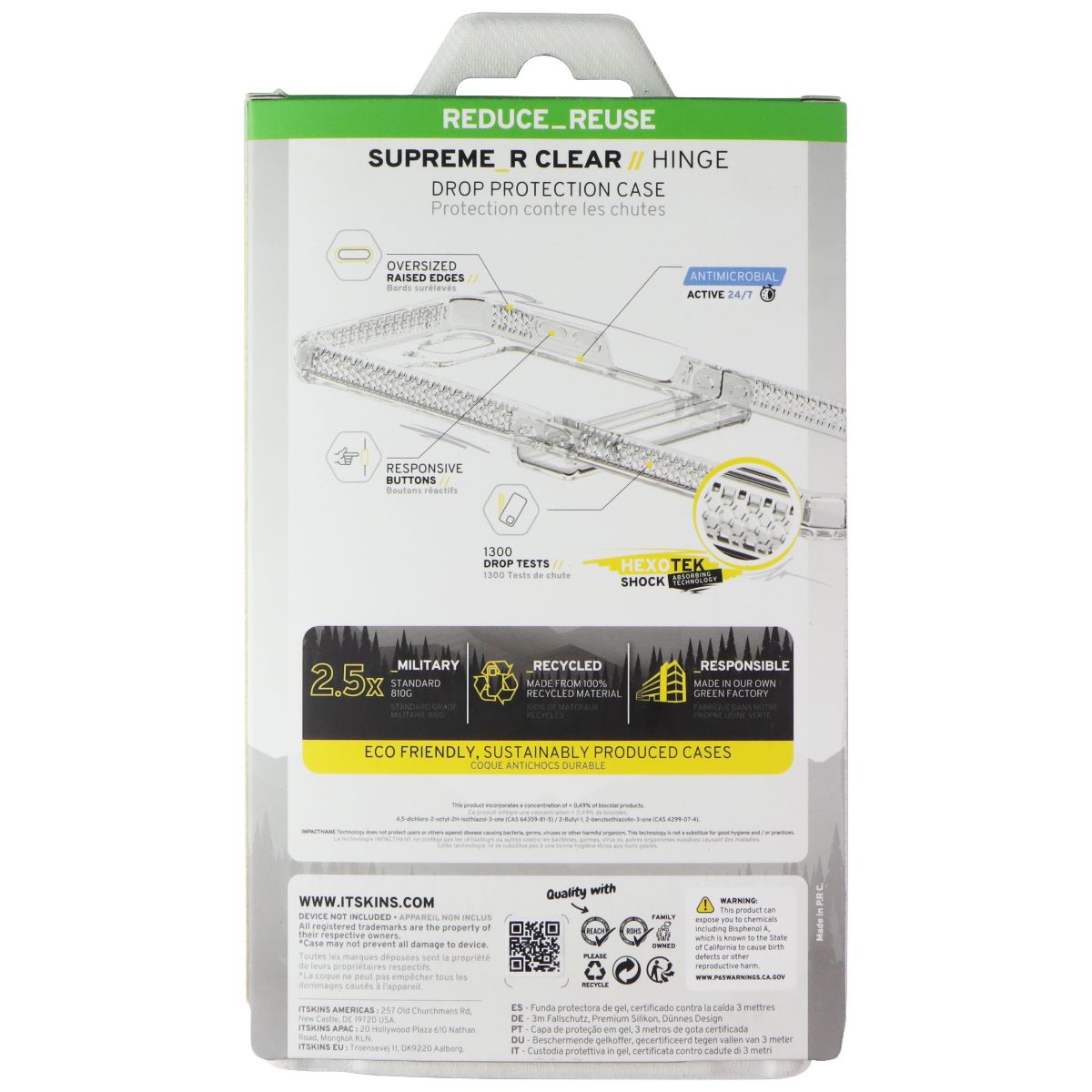 ITSKINS Supreme_R Clear // Hinge Case for Samsung Galaxy Z Flip5 - Transparent Cell Phone - Cases, Covers & Skins ITSKINS - Simple Cell Bulk Wholesale Pricing - USA Seller