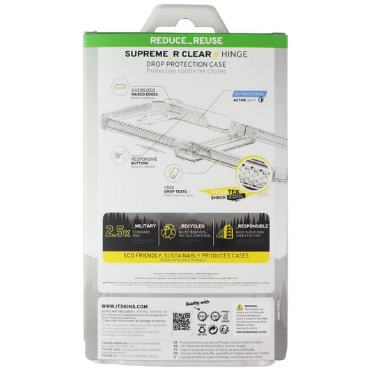 ITSKINS Supreme_R Clear // Hinge Case for Samsung Galaxy Z Flip5 - Transparent Cell Phone - Cases, Covers & Skins ITSKINS - Simple Cell Bulk Wholesale Pricing - USA Seller