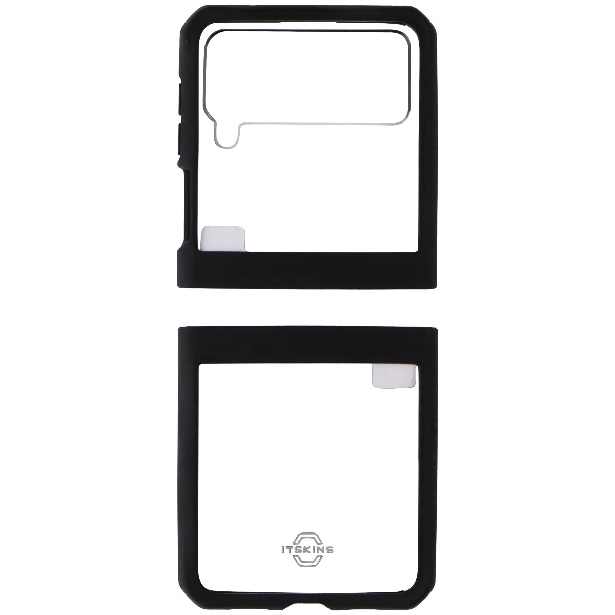 ITSKINS Hybrid // Solid Case for Samsung Galaxy Z Flip3 5G - Clear/Black