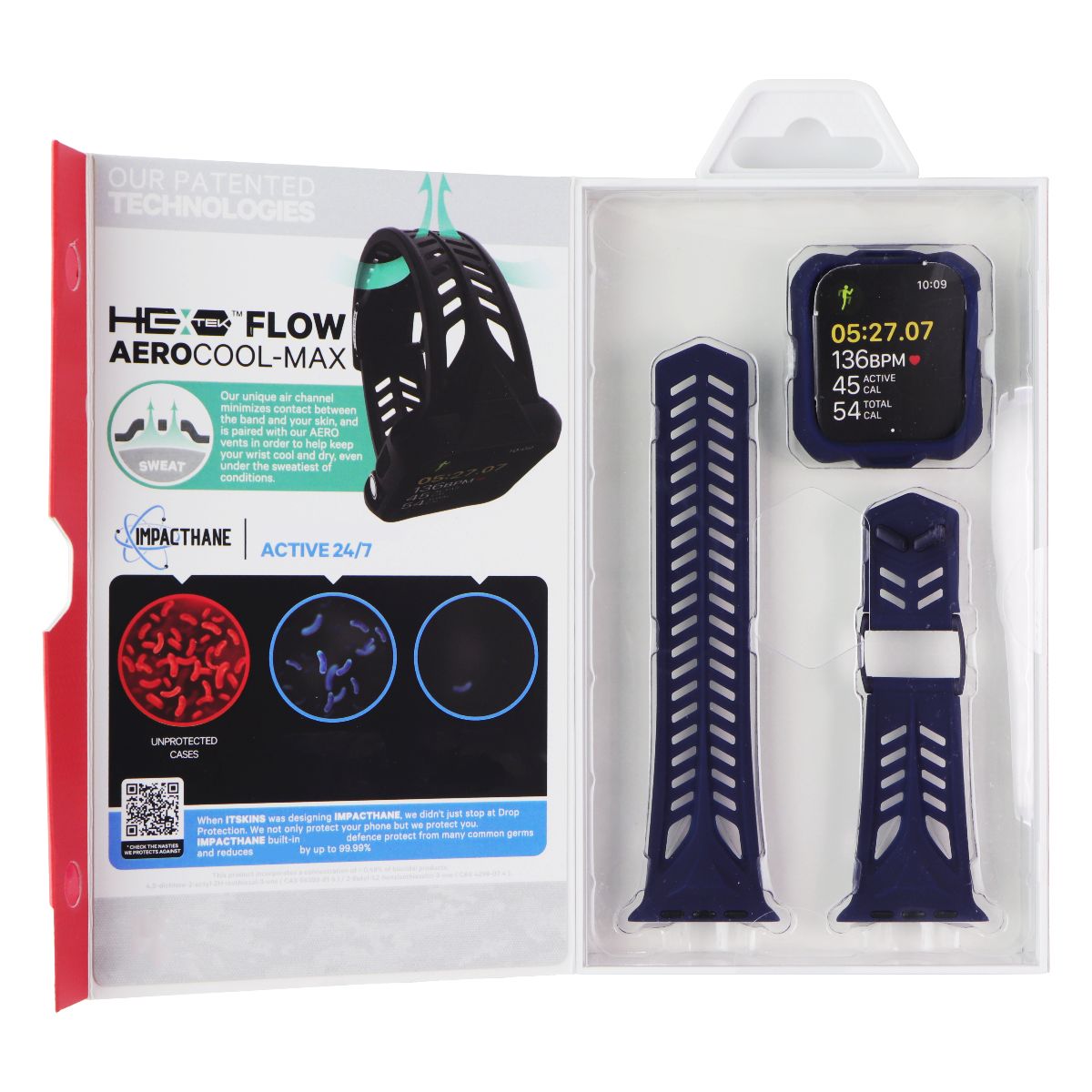 ITSKINS Spectrum // Combo Case for Apple Watch Series SE/6/5/4 (44mm) - Blue