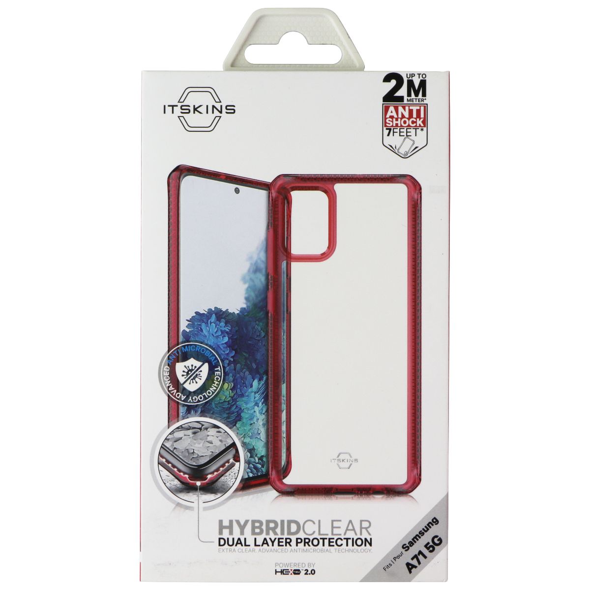 ITSKINS Hybrid // Clear Series Case for Samsung Galaxy A71 5G - Transparent/Red Cell Phone - Cases, Covers & Skins ITSKINS - Simple Cell Bulk Wholesale Pricing - USA Seller