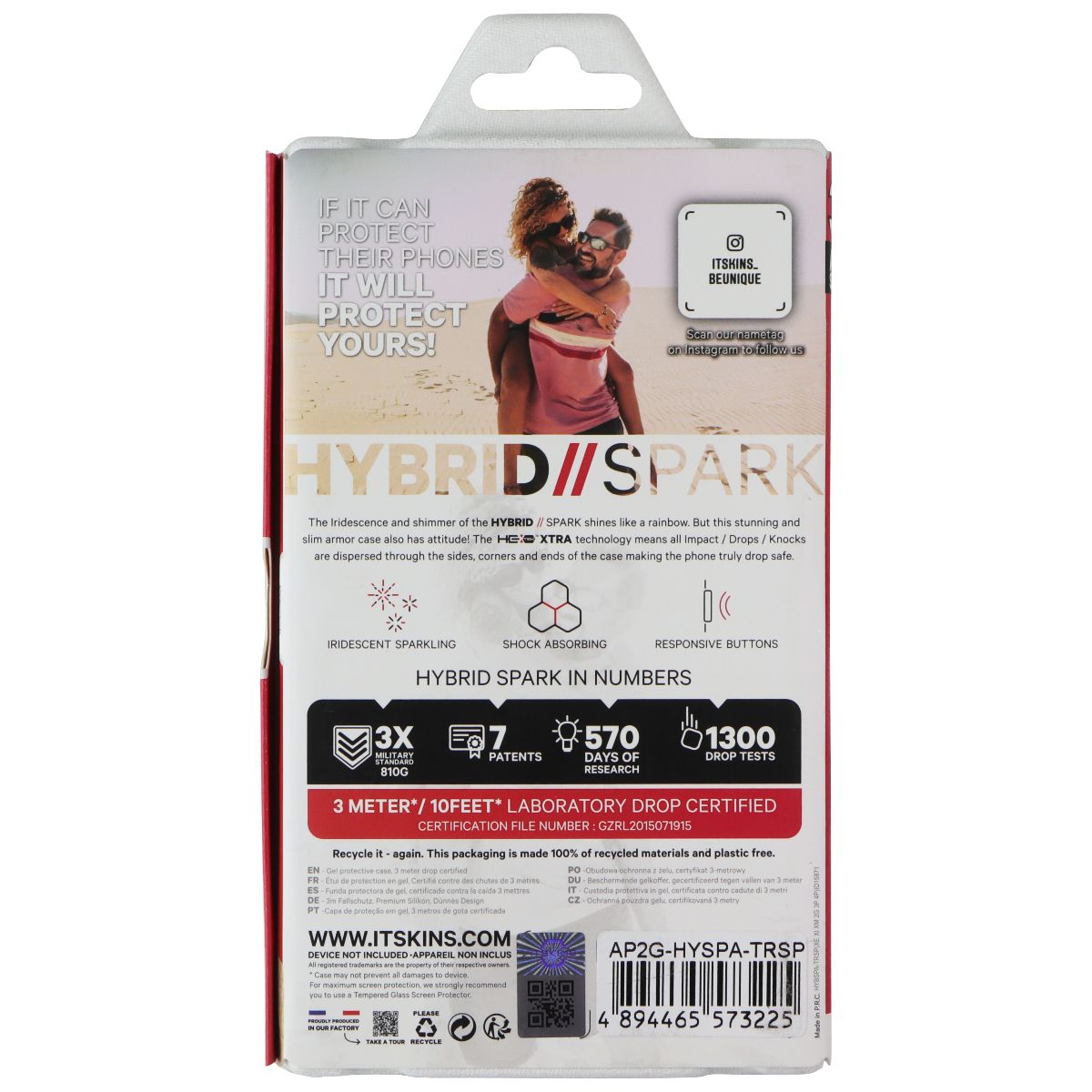 ITSKINS Hybrid // Spark Series Case for Apple iPhone 12 Mini - Transparent Cell Phone - Cases, Covers & Skins ITSKINS - Simple Cell Bulk Wholesale Pricing - USA Seller