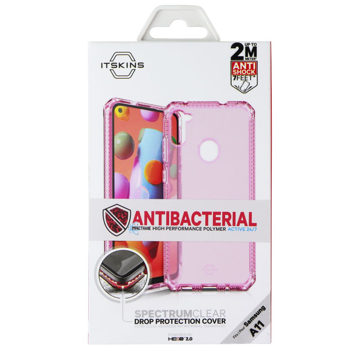 ITSKINS Spectrum Clear Series Gel Case for Samsung A11 - Pink Cell Phone - Cases, Covers & Skins ITSKINS - Simple Cell Bulk Wholesale Pricing - USA Seller