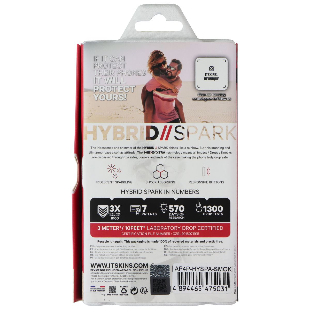 ITSKINS Hybrid // Spark Series Case for Apple iPhone 12 Pro Max - Sparkle Smoke Cell Phone - Cases, Covers & Skins ITSKINS - Simple Cell Bulk Wholesale Pricing - USA Seller