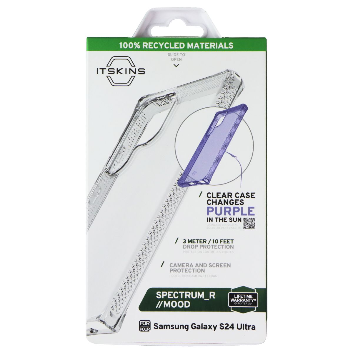ITSKINS Spectrum_R Mood Case for Samsung Galaxy S24 Ultra - Clear / Purple