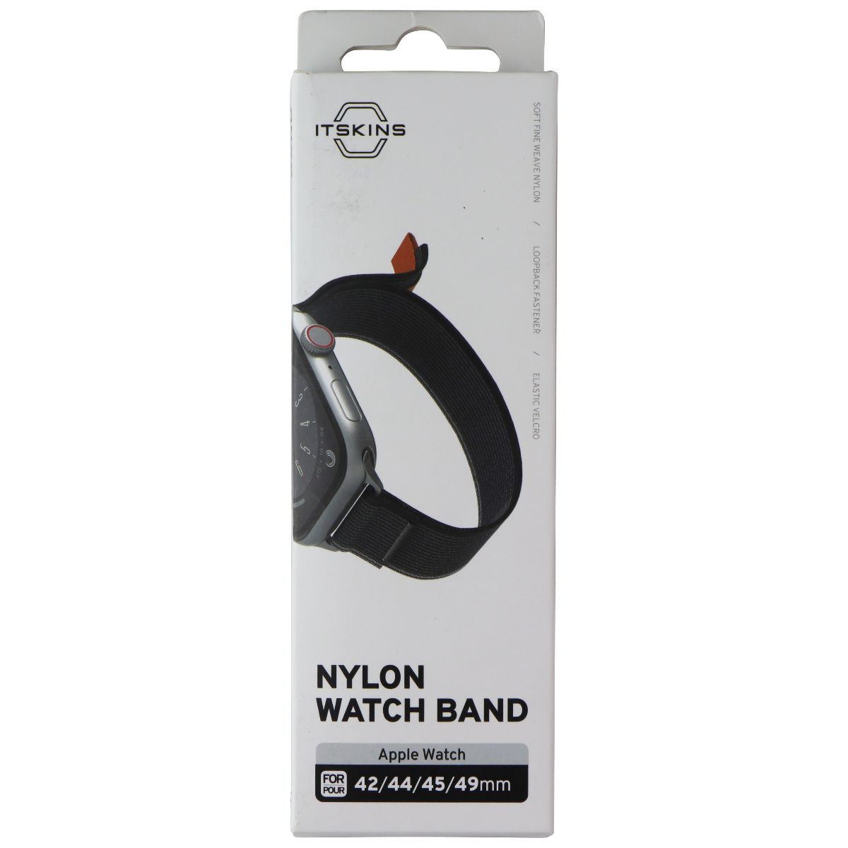 ITSKINS Nylon Watch Band for Apple Watch (Sizes 42/44/45/49mm) - Black Smart Watch Accessories - Watch Bands ITSKINS - Simple Cell Bulk Wholesale Pricing - USA Seller
