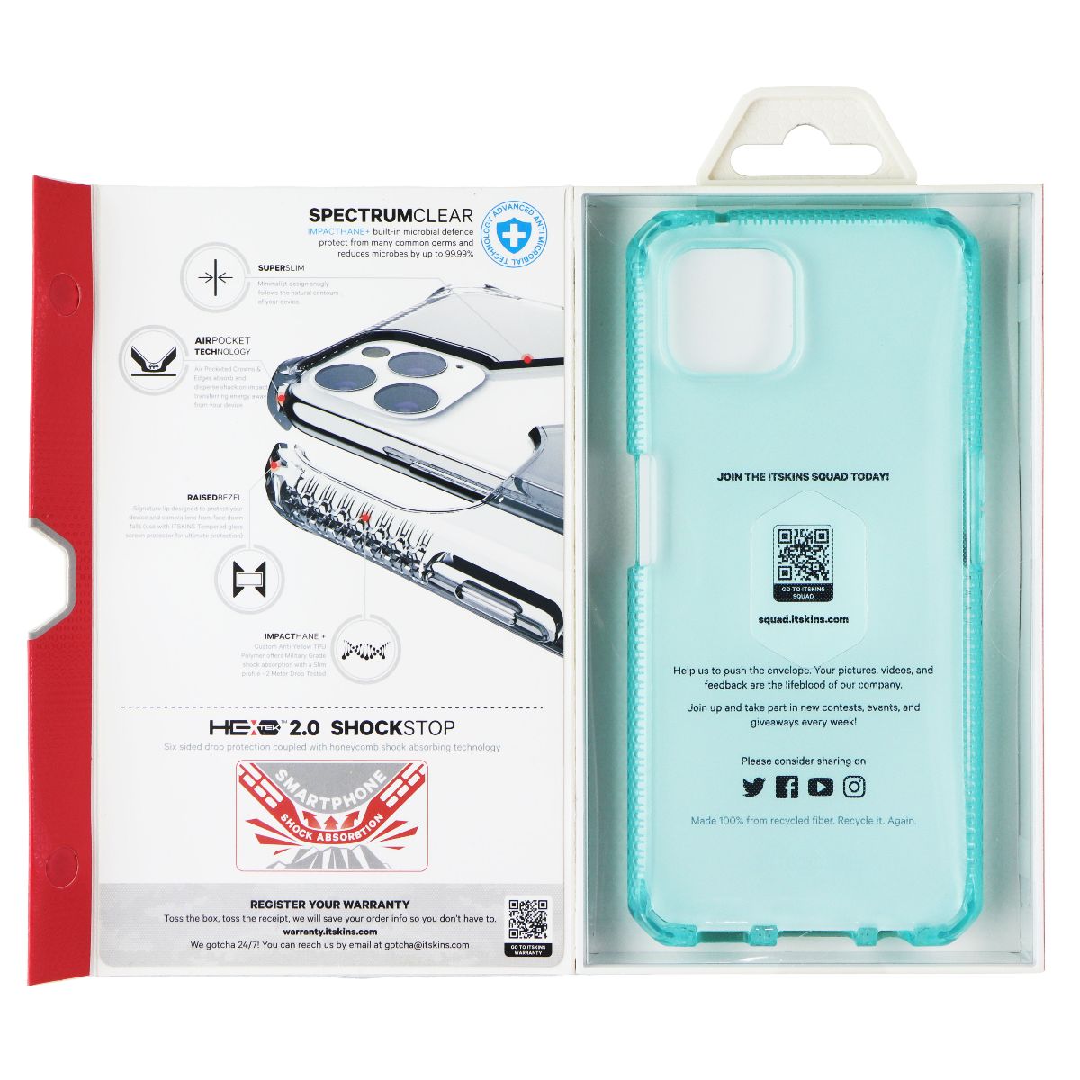 ITSKINS Spectrum // Clear Series Case for OPPO Reno4 Z - Light Blue Transparent Cell Phone - Cases, Covers & Skins ITSKINS - Simple Cell Bulk Wholesale Pricing - USA Seller