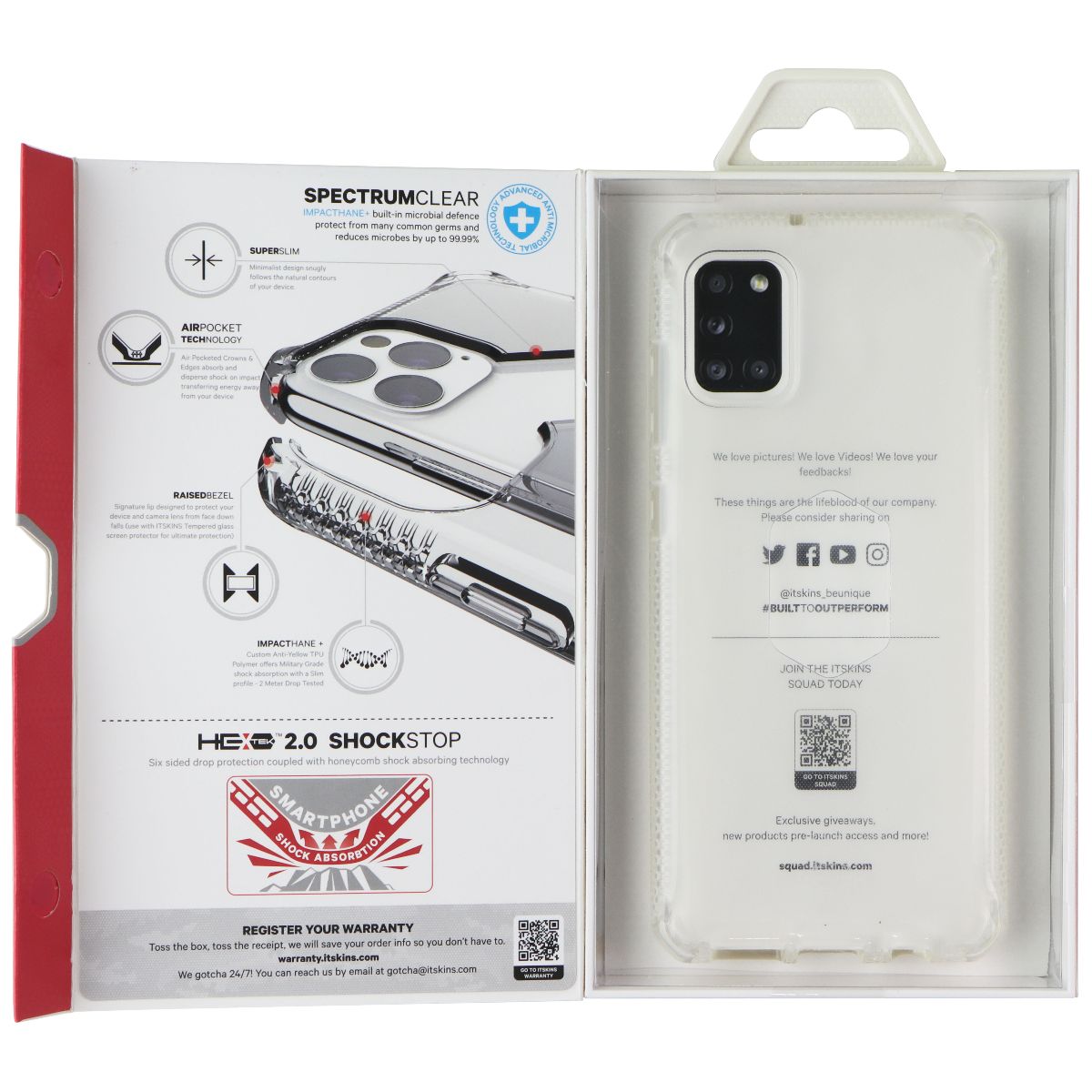 ITSKINS Spectrum // Clear Series Case for Samsung Galaxy A31 - Transparent Cell Phone - Cases, Covers & Skins ITSKINS - Simple Cell Bulk Wholesale Pricing - USA Seller