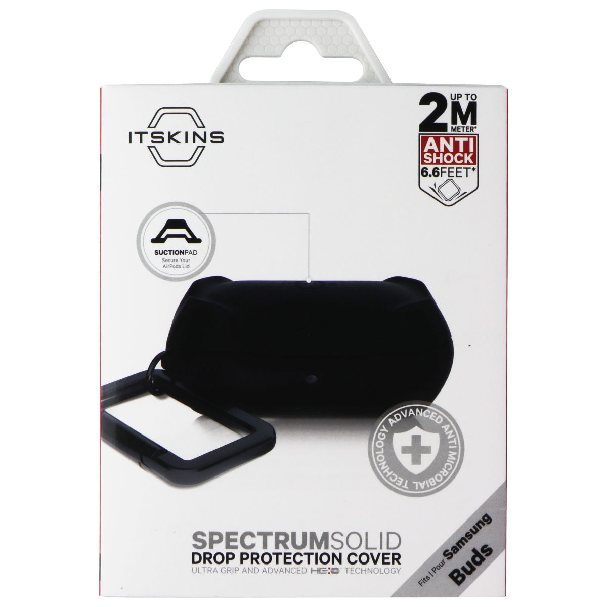 ITSKINS Spectrum Solid Series Case for Samsung Galaxy Buds/Buds+ (Plus) - Black iPod, Audio Player Accessories - Cases, Covers & Skins ITSKINS - Simple Cell Bulk Wholesale Pricing - USA Seller