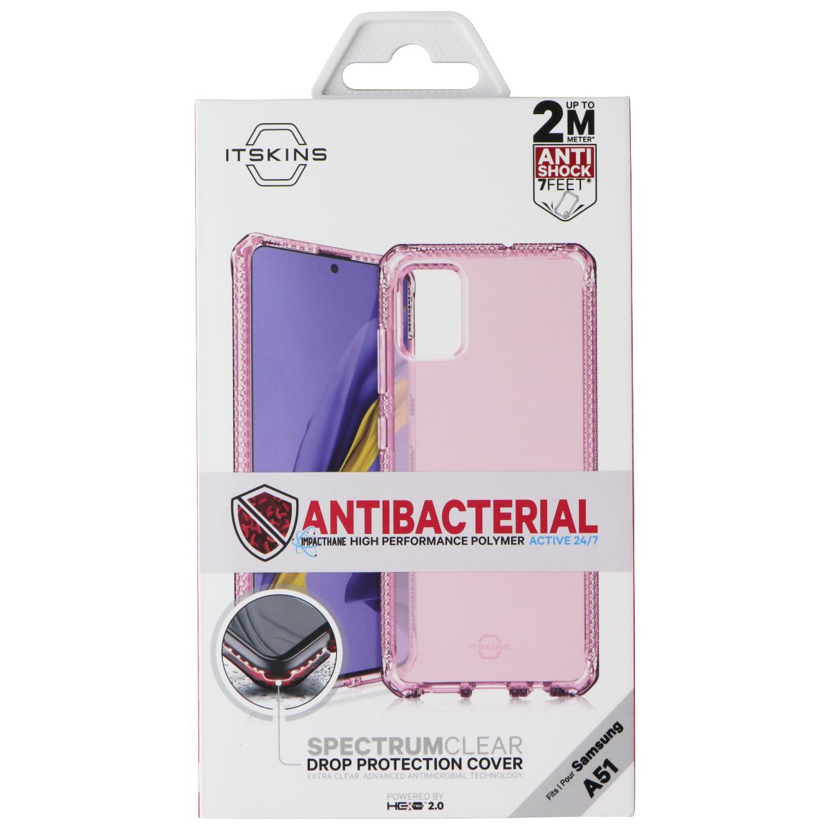 ITSKINS Spectrum Clear Series Gel Case for Samsung A51 - Pink Cell Phone - Cases, Covers & Skins ITSKINS - Simple Cell Bulk Wholesale Pricing - USA Seller