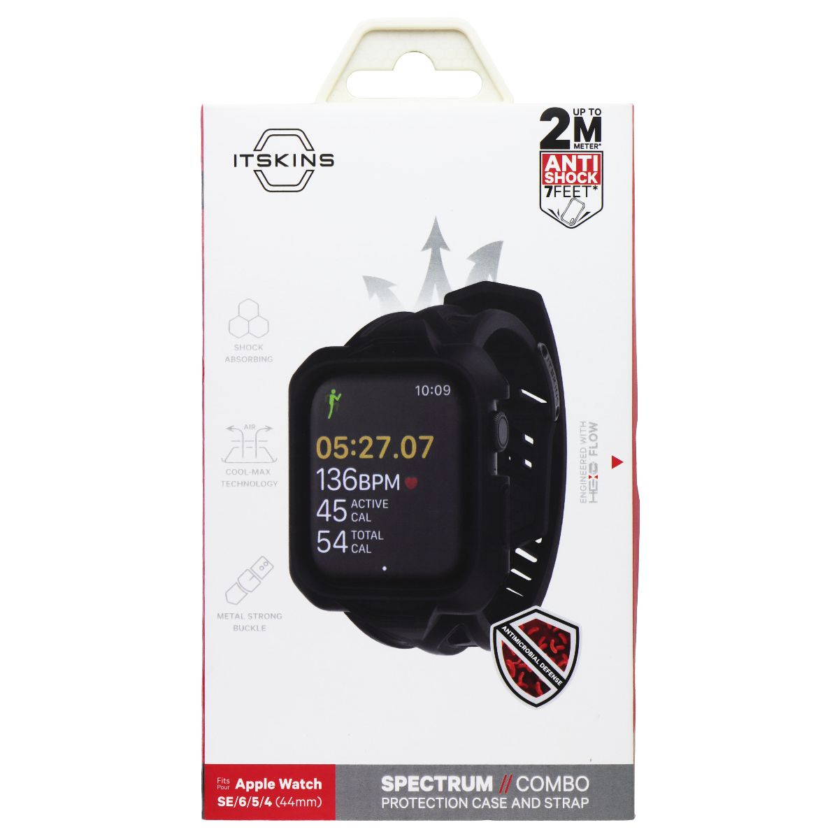 ITSKINS Spectrum // Combo Case for Apple Watch Series SE/6/5/4 (44mm) - Black