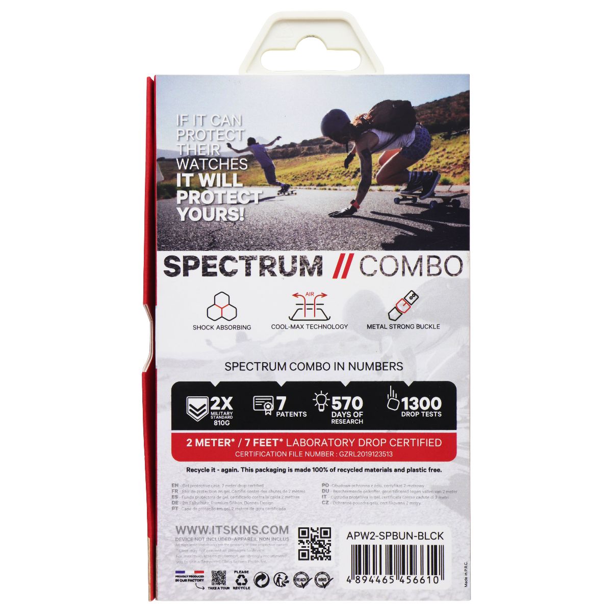 ITSKINS Spectrum // Combo Case for Apple Watch Series SE/6/5/4 (44mm) - Black