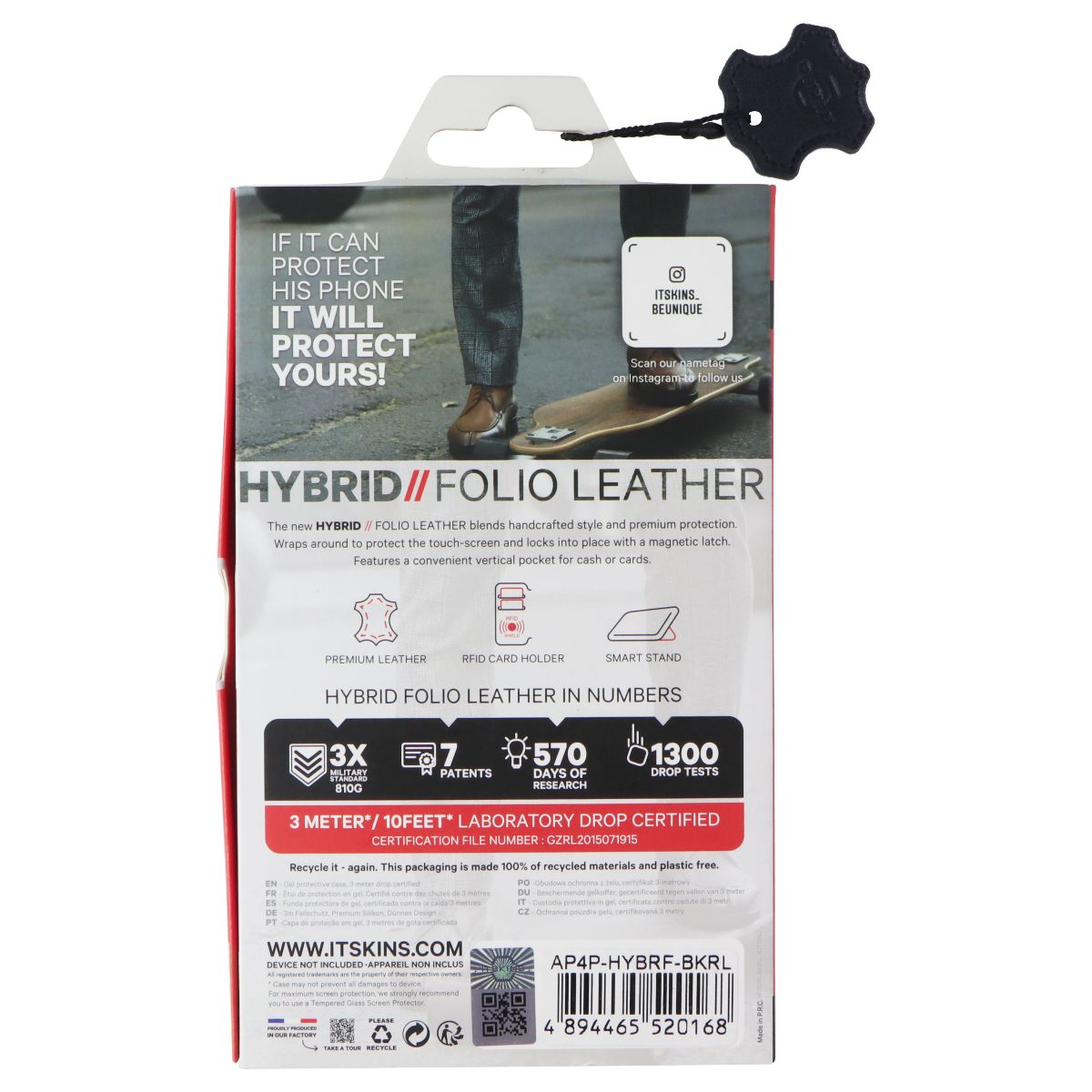 ITSKINS Hybrid // Folio Leather Wallet Case for Apple iPhone 12 Pro Max - Black Cell Phone - Cases, Covers & Skins ITSKINS - Simple Cell Bulk Wholesale Pricing - USA Seller