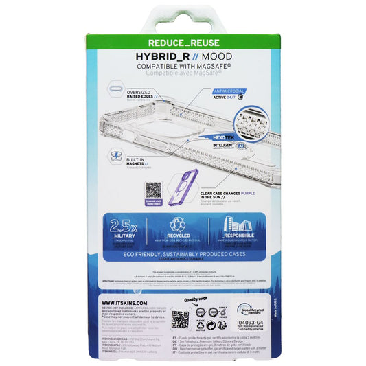 ITSKINS Hybrid_R Mood Case for MagSafe for Apple iPhone 16 Pro Max- Clear/Purple