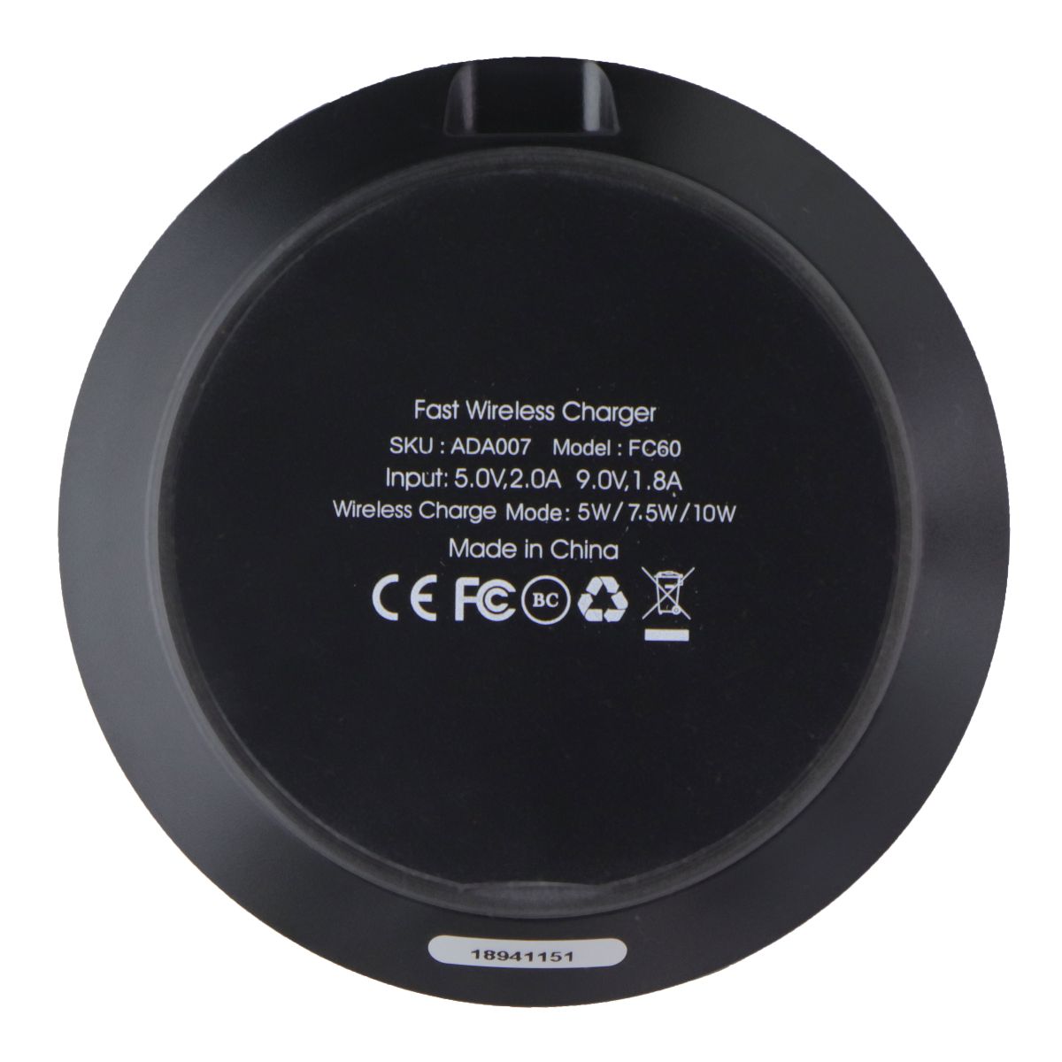 iWALK Wireless Charging Pad Qi Fast Charge for Qi Capable Devices - Black