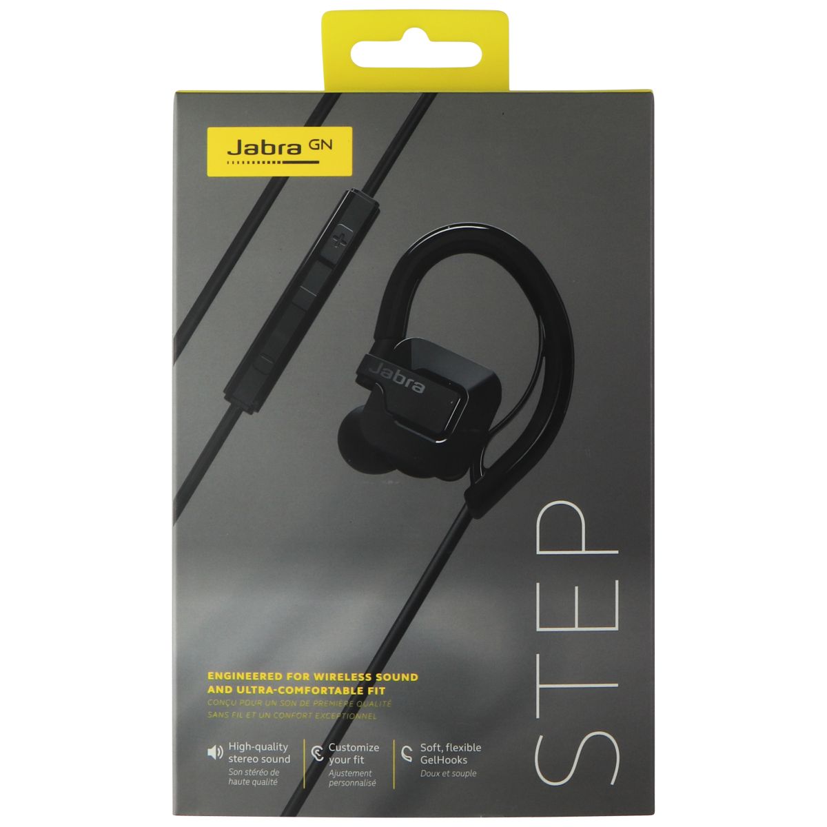 Jabra STEP Wireless - Sport Ear-Hook Headphones - Black (OTE23) Portable Audio - Headphones Jabra - Simple Cell Bulk Wholesale Pricing - USA Seller