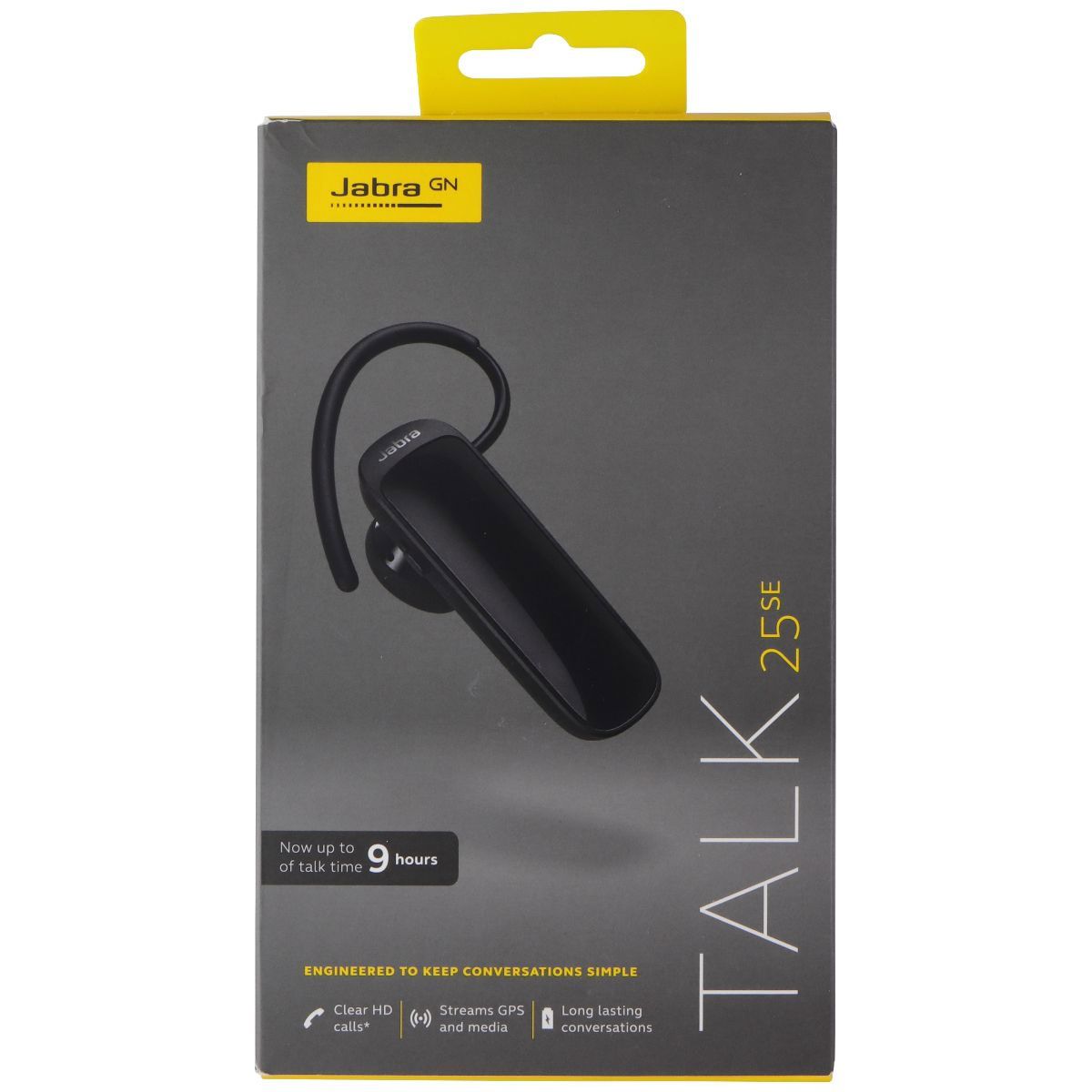 Jabra GN Talk 25 SE Mono Bluetooth Wireless Single Ear Headset with Mic - Black Cell Phone - Headsets Jabra - Simple Cell Bulk Wholesale Pricing - USA Seller