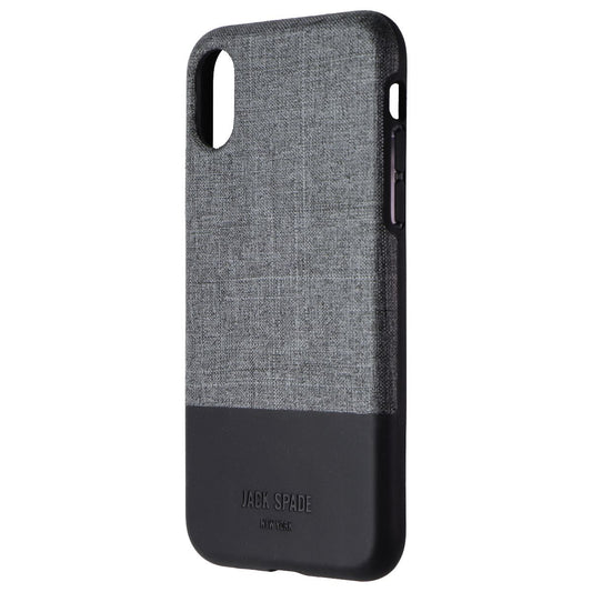 Jack Spade Color-Block Series Hybrid Case for iPhone X - Gray Fabric/Black Cell Phone - Cases, Covers & Skins Jack Spade    - Simple Cell Bulk Wholesale Pricing - USA Seller