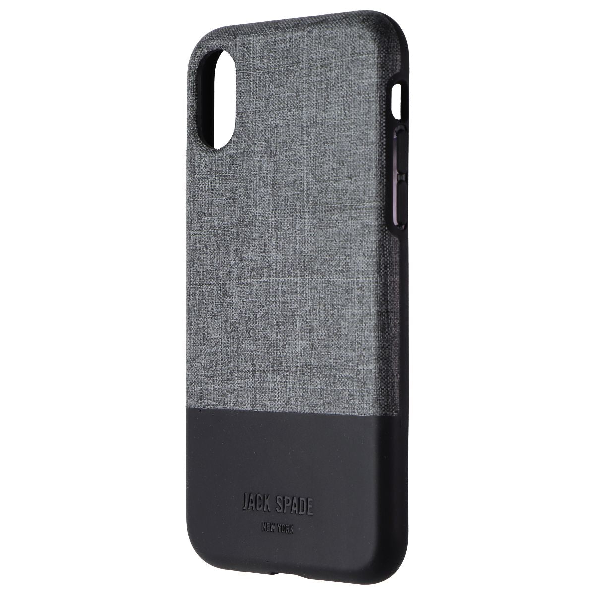 Jack Spade Color-Block Series Hybrid Case for iPhone X - Gray Fabric/Black Cell Phone - Cases, Covers & Skins Jack Spade - Simple Cell Bulk Wholesale Pricing - USA Seller
