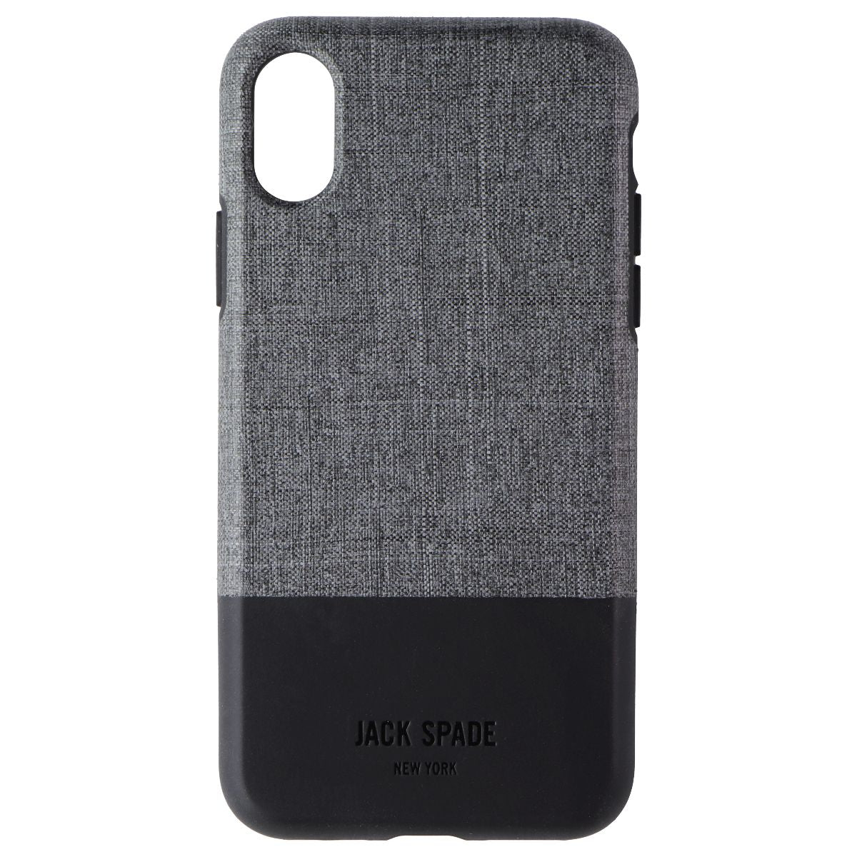 Jack Spade Color-Block Series Hybrid Case for iPhone X - Gray Fabric/Black Cell Phone - Cases, Covers & Skins Jack Spade - Simple Cell Bulk Wholesale Pricing - USA Seller