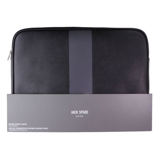Jack Spade New York Racing Stripe Sleeve for 13-in Laptops - Black/Gray Computer Accessories - Laptop Cases & Bags Jack Spade - Simple Cell Bulk Wholesale Pricing - USA Seller