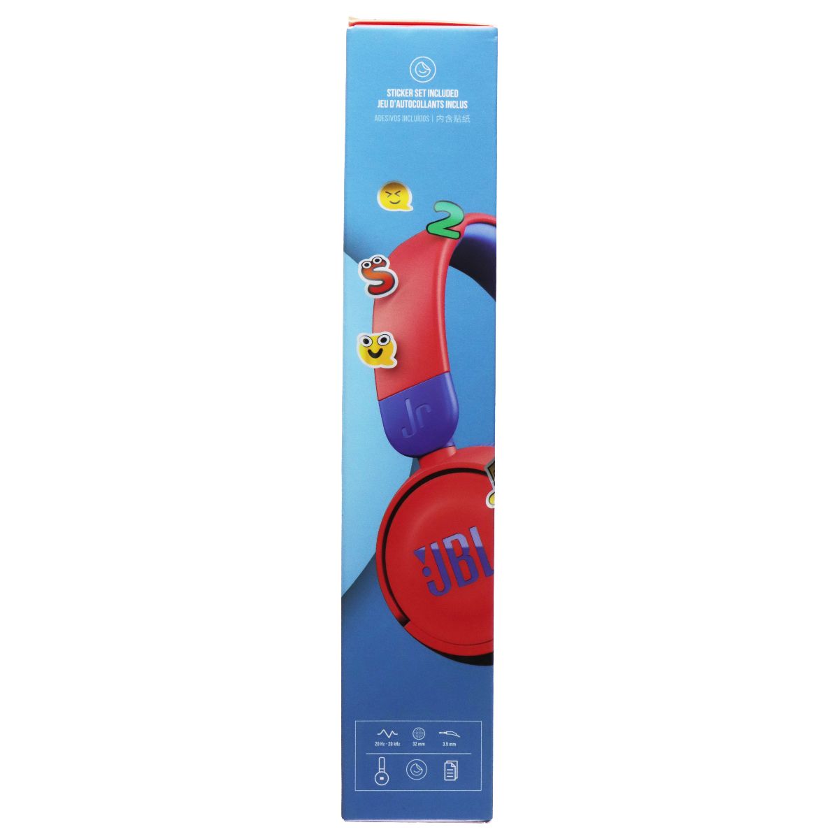 JBL JR 310 Kids Size On-Ear Headphones with Safe Sound - Red and Blue Portable Audio - Headphones JBL - Simple Cell Bulk Wholesale Pricing - USA Seller