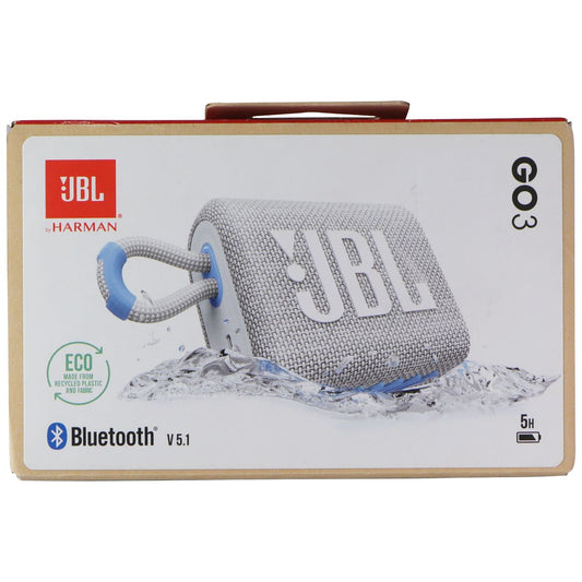JBL Go 3 Eco Portable Waterproof Bluetooth Speaker - Cloud White Cell Phone - Audio Docks & Speakers JBL    - Simple Cell Bulk Wholesale Pricing - USA Seller
