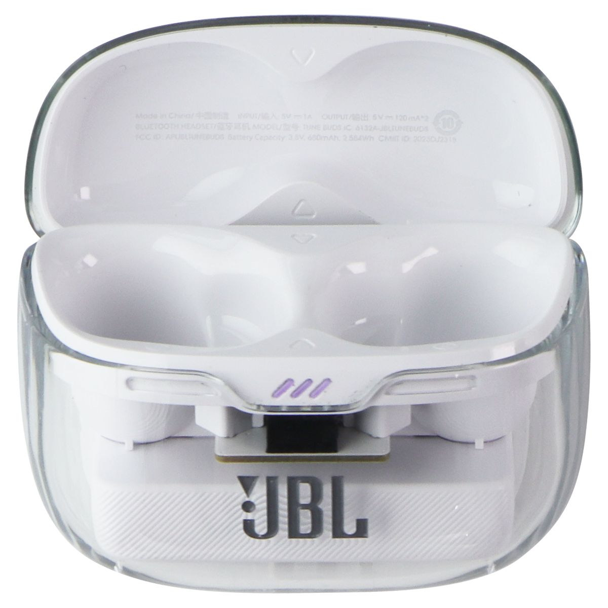 Replacement Charging Case for JBL Tune Buds - Ghost Edition White - CASE ONLY Portable Audio & Headphones - Replacement Parts & Tools JBL - Simple Cell Bulk Wholesale Pricing - USA Seller