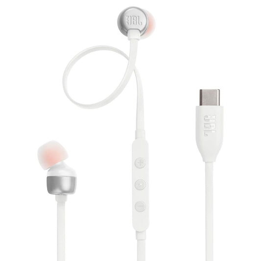 JBL Tune 310C Wired Hi-Res USB-C Headphones w/ Mic and 3 Button Remote - White Cell Phone - Headsets JBL - Simple Cell Bulk Wholesale Pricing - USA Seller