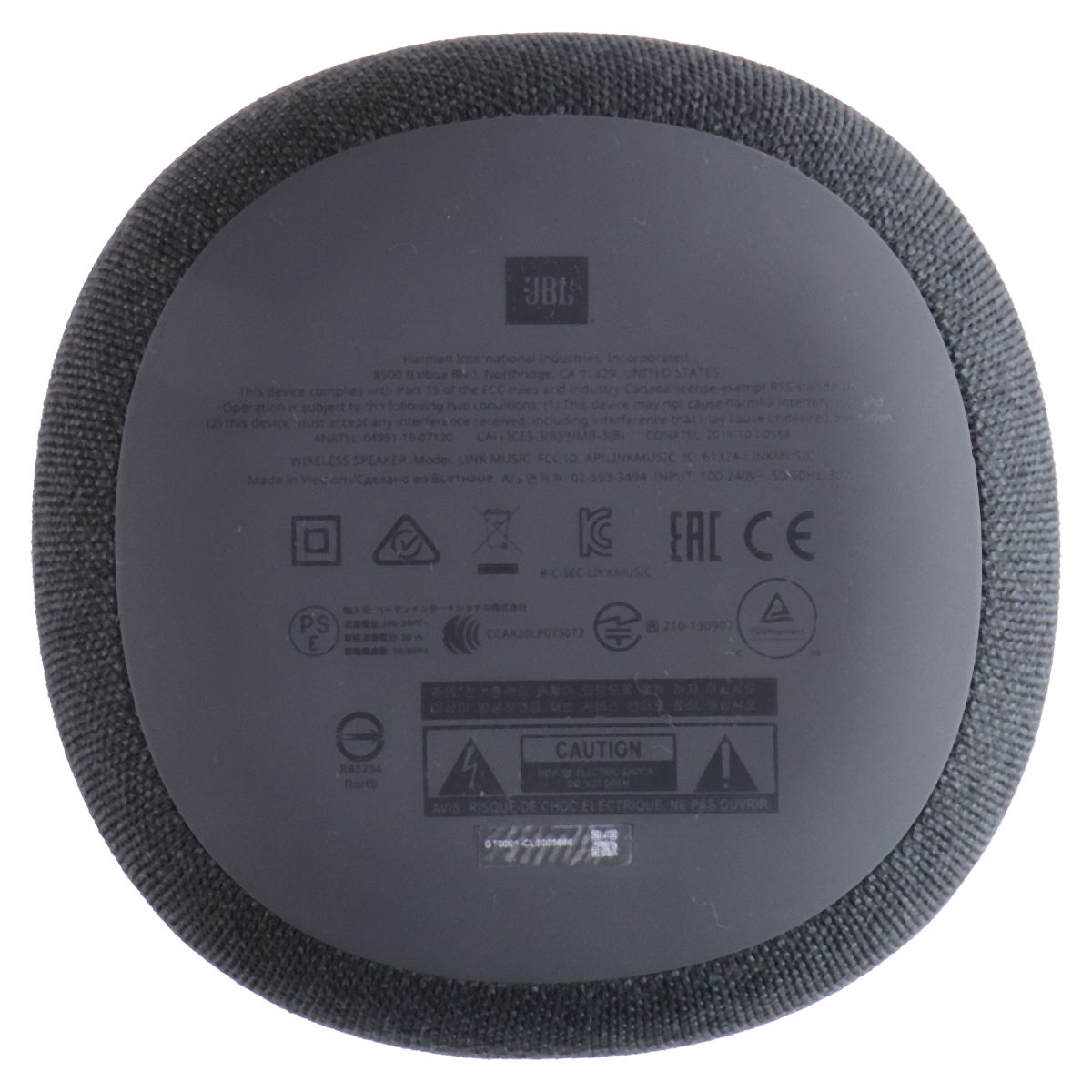 JBL Link Music Smart Portable Wi-Fi and Bluetooth Speaker - Black Cell Phone - Audio Docks & Speakers JBL - Simple Cell Bulk Wholesale Pricing - USA Seller