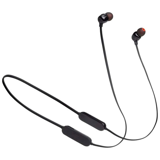 JBL Tune 125BT In-Ear Headphones with 3-Button Mic/Remote & Flat Cable - Black Portable Audio - Headphones JBL - Simple Cell Bulk Wholesale Pricing - USA Seller