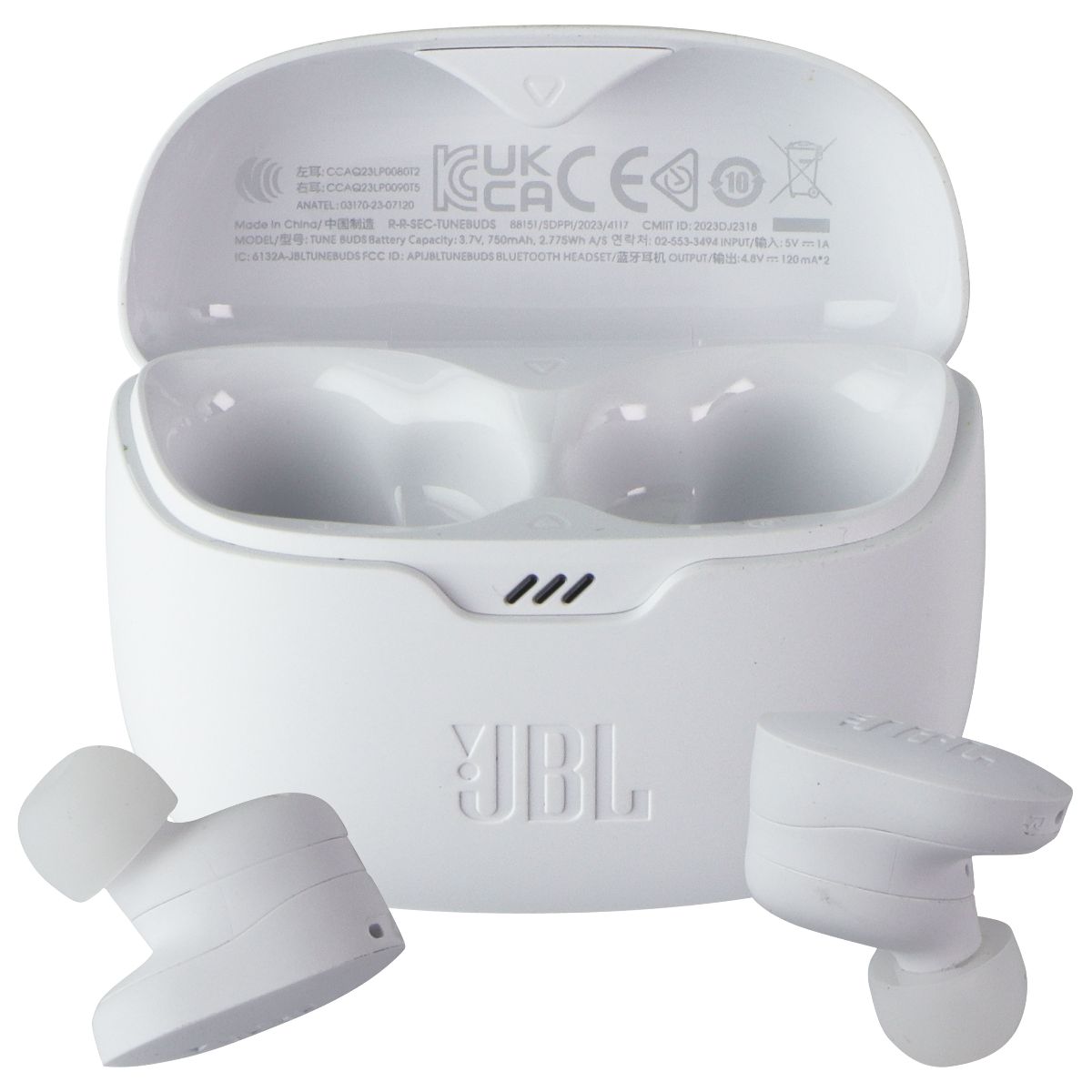 JBL Tune Buds ANC True Wireless Perfect Fit Earbuds - White (JBLTBUDSWHTAM) Portable Audio - Headphones JBL - Simple Cell Bulk Wholesale Pricing - USA Seller