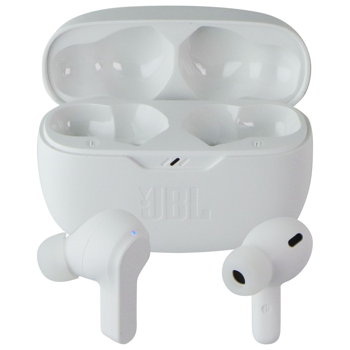 JBL Vibe Beam True Wireless Headphones & Charging Case - White Portable Audio - Headphones JBL - Simple Cell Bulk Wholesale Pricing - USA Seller