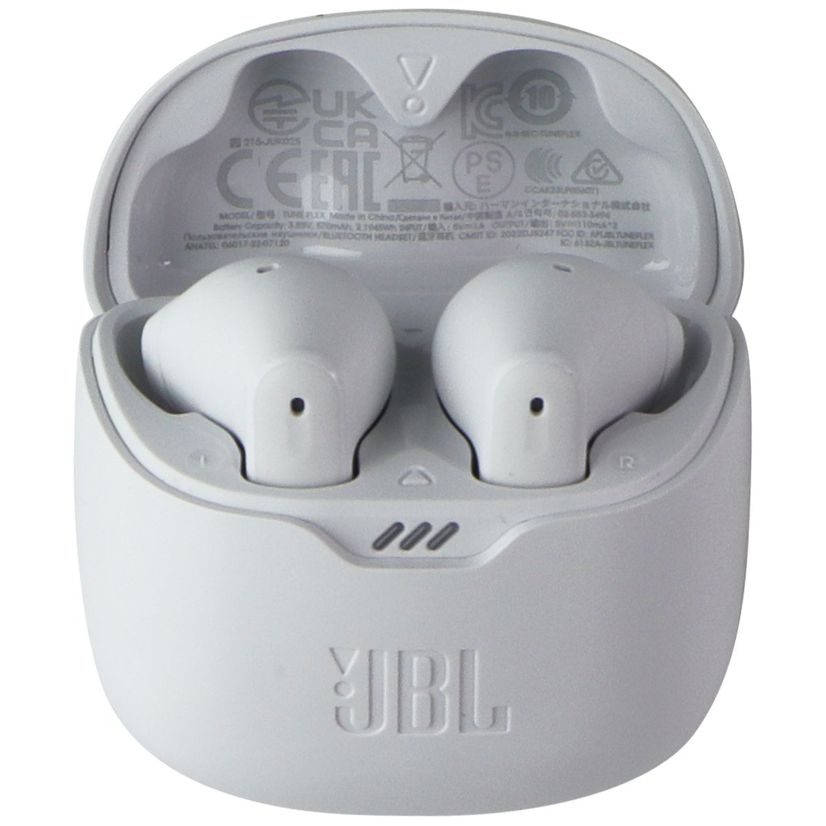 JBL Tune Flex True Wireless Noise Cancelling Earbuds and Charge Case - White Portable Audio - Headphones JBL - Simple Cell Bulk Wholesale Pricing - USA Seller