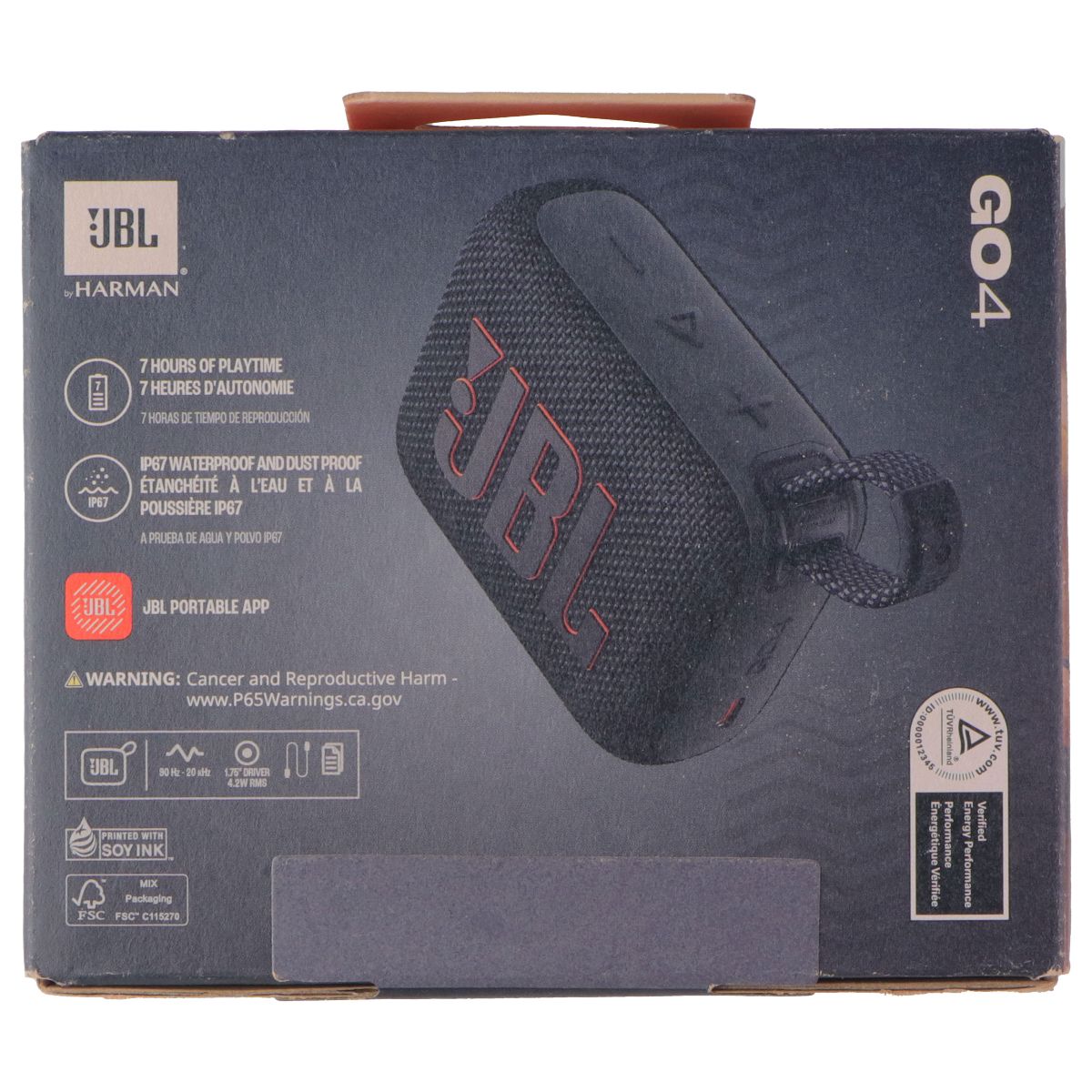 JBL Go 4 Ultra-Portable Waterproof and Dustproof Bluetooth Speaker - Black