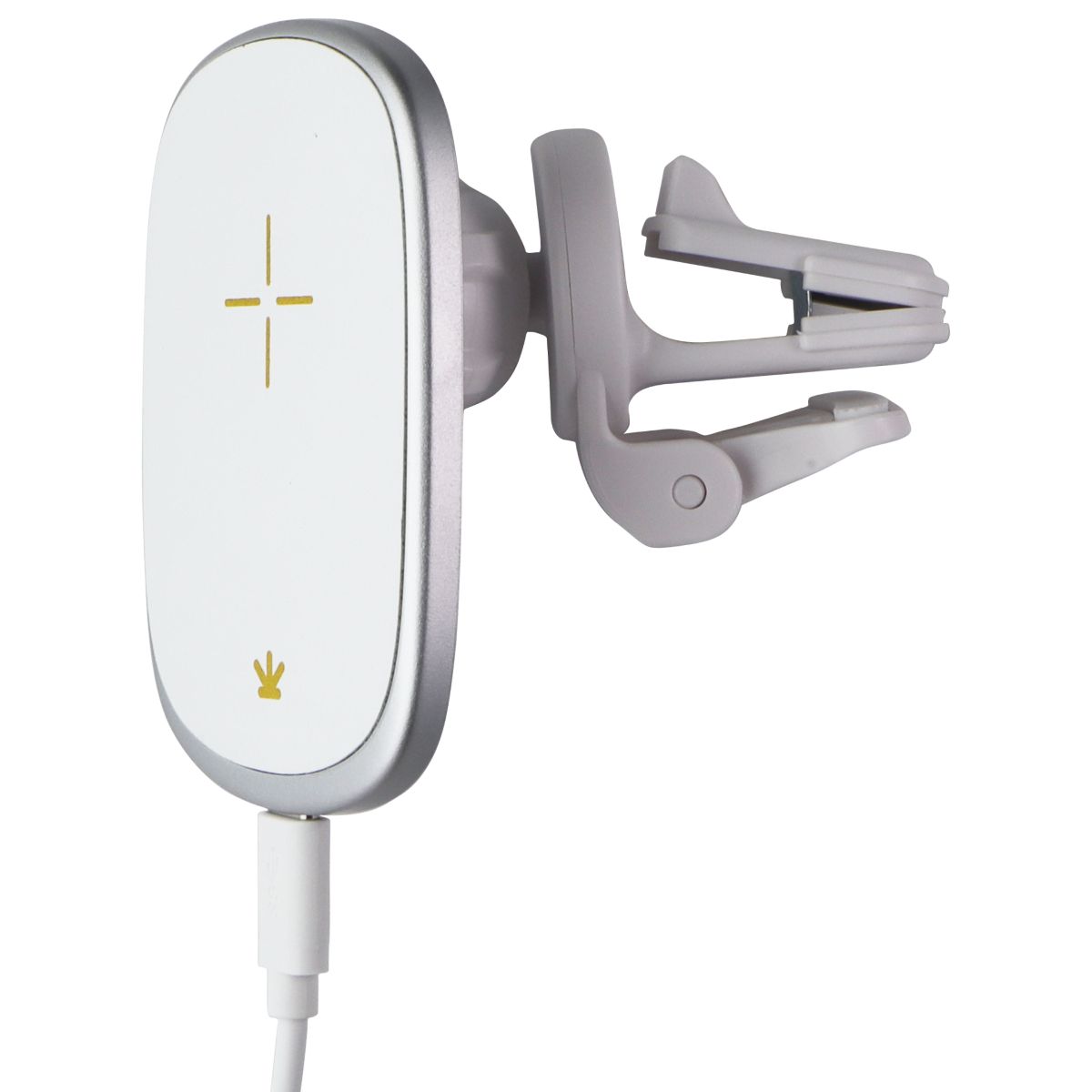 Jewel Magnetic 15W Powered Wireless Charging Car Mount - White Cell Phone - Chargers & Cradles JEWEL - Simple Cell Bulk Wholesale Pricing - USA Seller