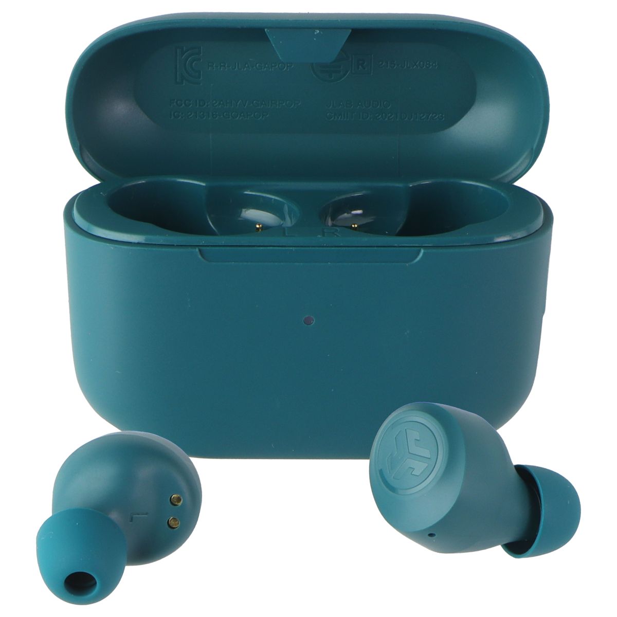 JLab Go Air Pop True Wireless Earbud Headphones with Charging Case - Teal Cell Phone - Headsets JLAB - Simple Cell Bulk Wholesale Pricing - USA Seller